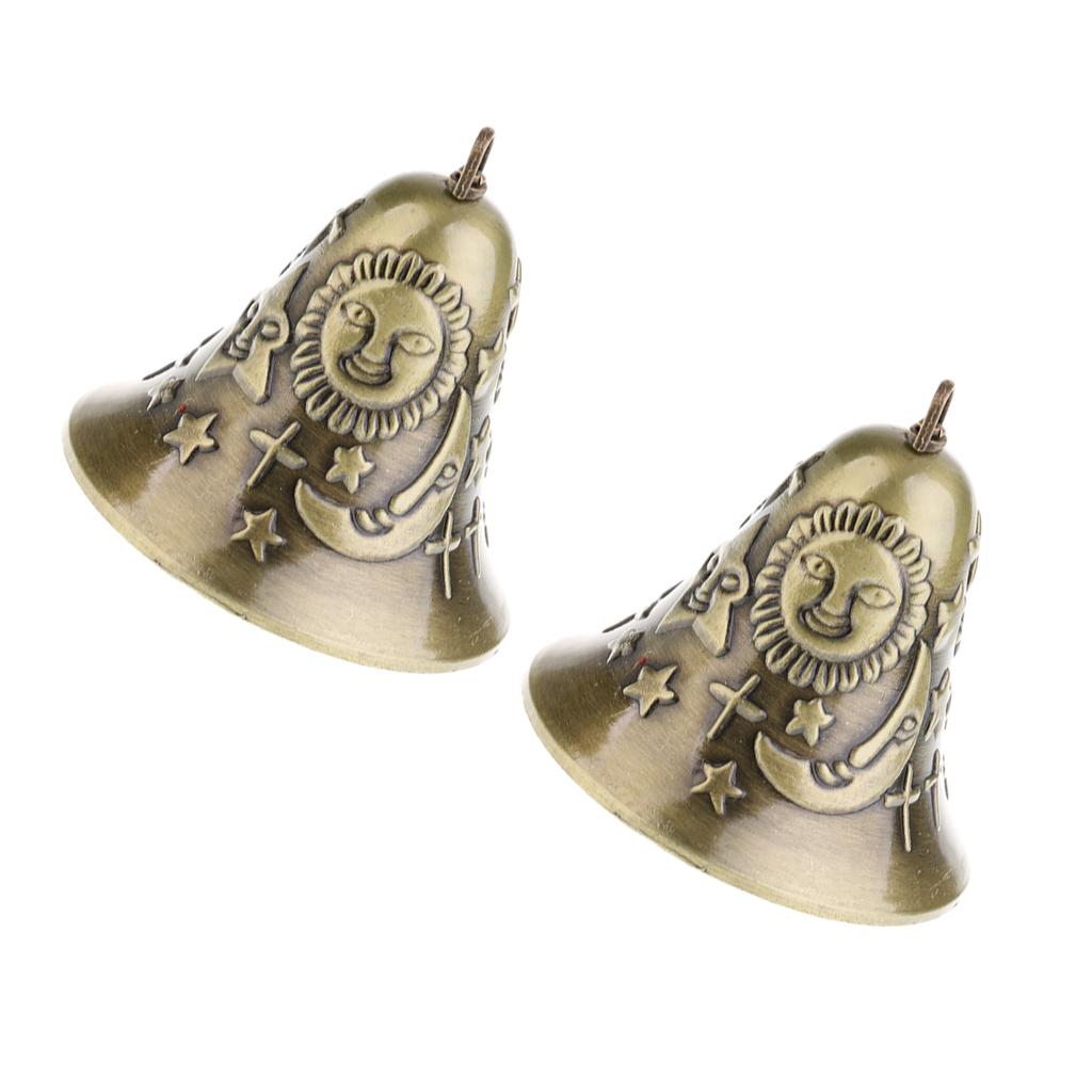 2Pieces Chinese Feng Shui Antique Bell Wind Chime Home Decor Mascot Fortune
