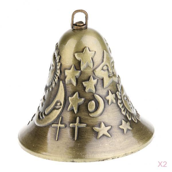 2Pieces Chinese Feng Shui Antique Bell Wind Chime Home Decor Mascot Fortune