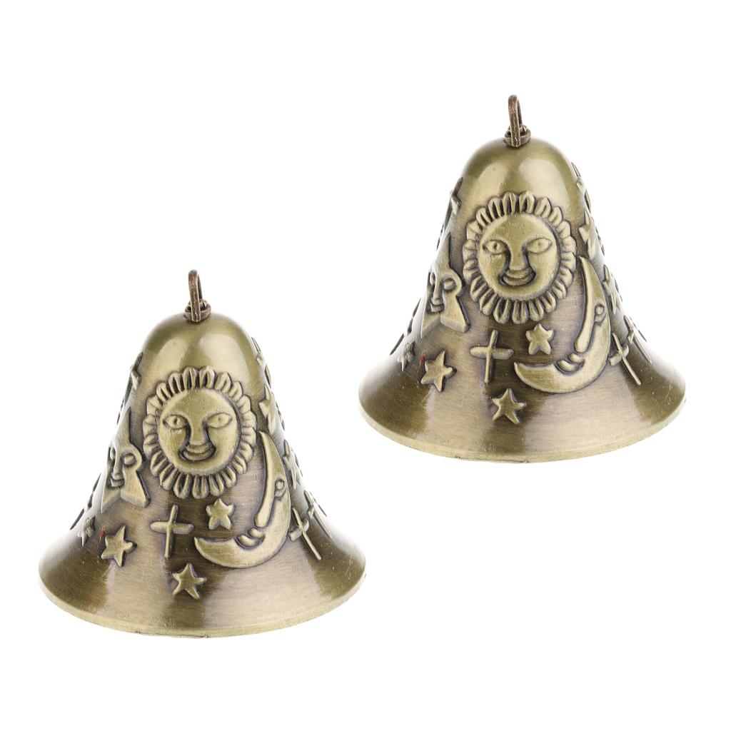2Pieces Chinese Feng Shui Antique Bell Wind Chime Home Decor Mascot Fortune