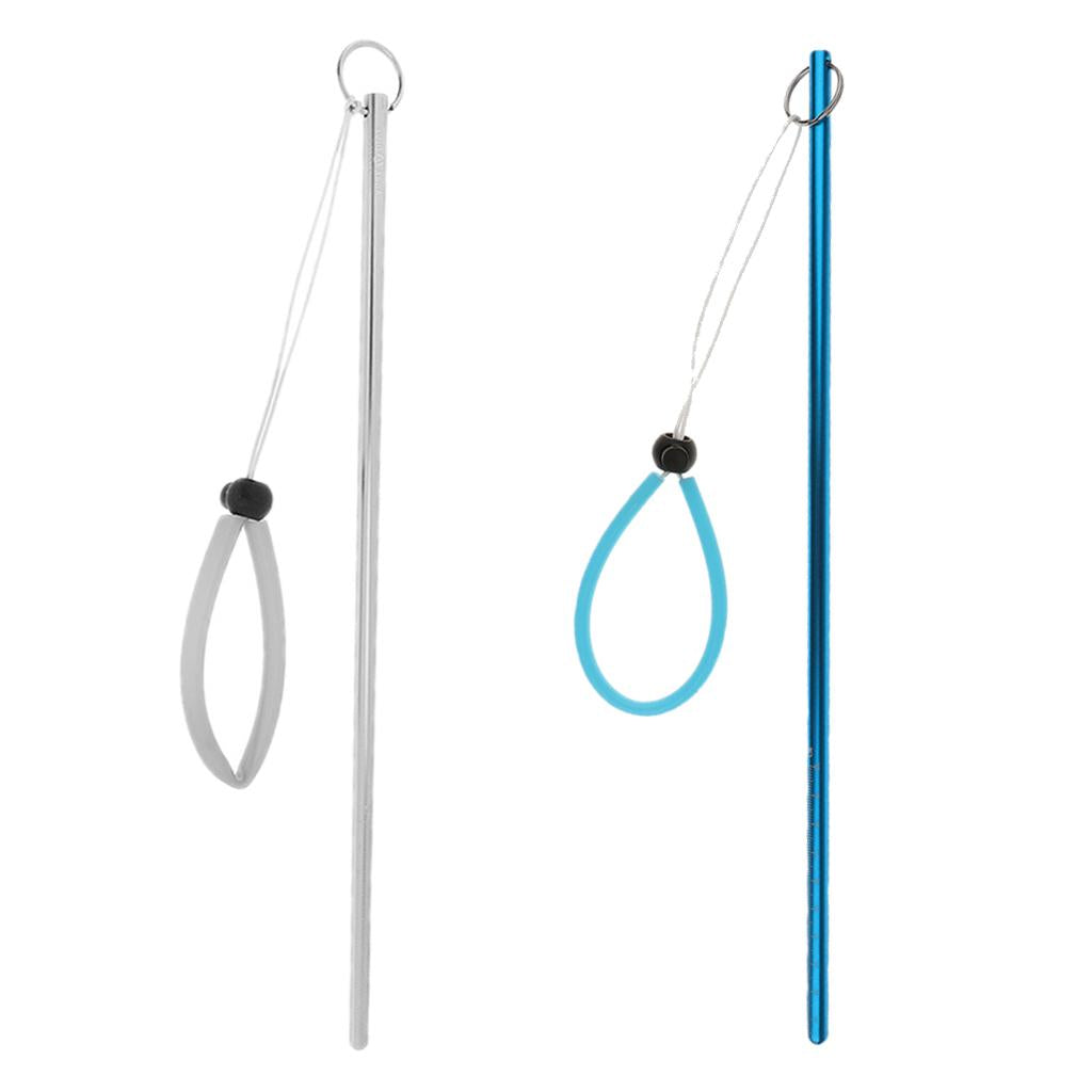2Pcs 34cm Scuba Diving Aluminium Alloy Stick Pointer Rod With Lanyard Strap