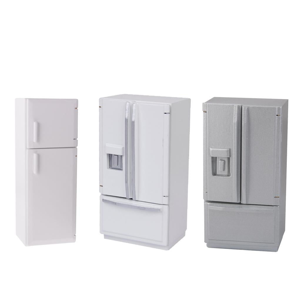 1:12 Dollhouse Miniature Kitchen Furniture Accs Wooden Fridge Refrigerator