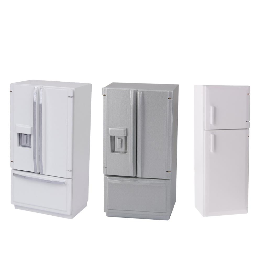 1:12 Dollhouse Miniature Kitchen Furniture Accs Wooden Fridge Refrigerator