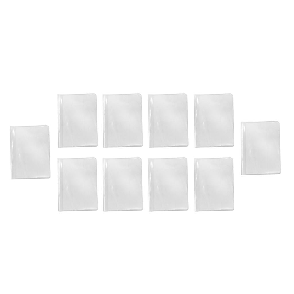 10Pieces Waterproof Passport Cover Clear Plastic ID Card Protector Case