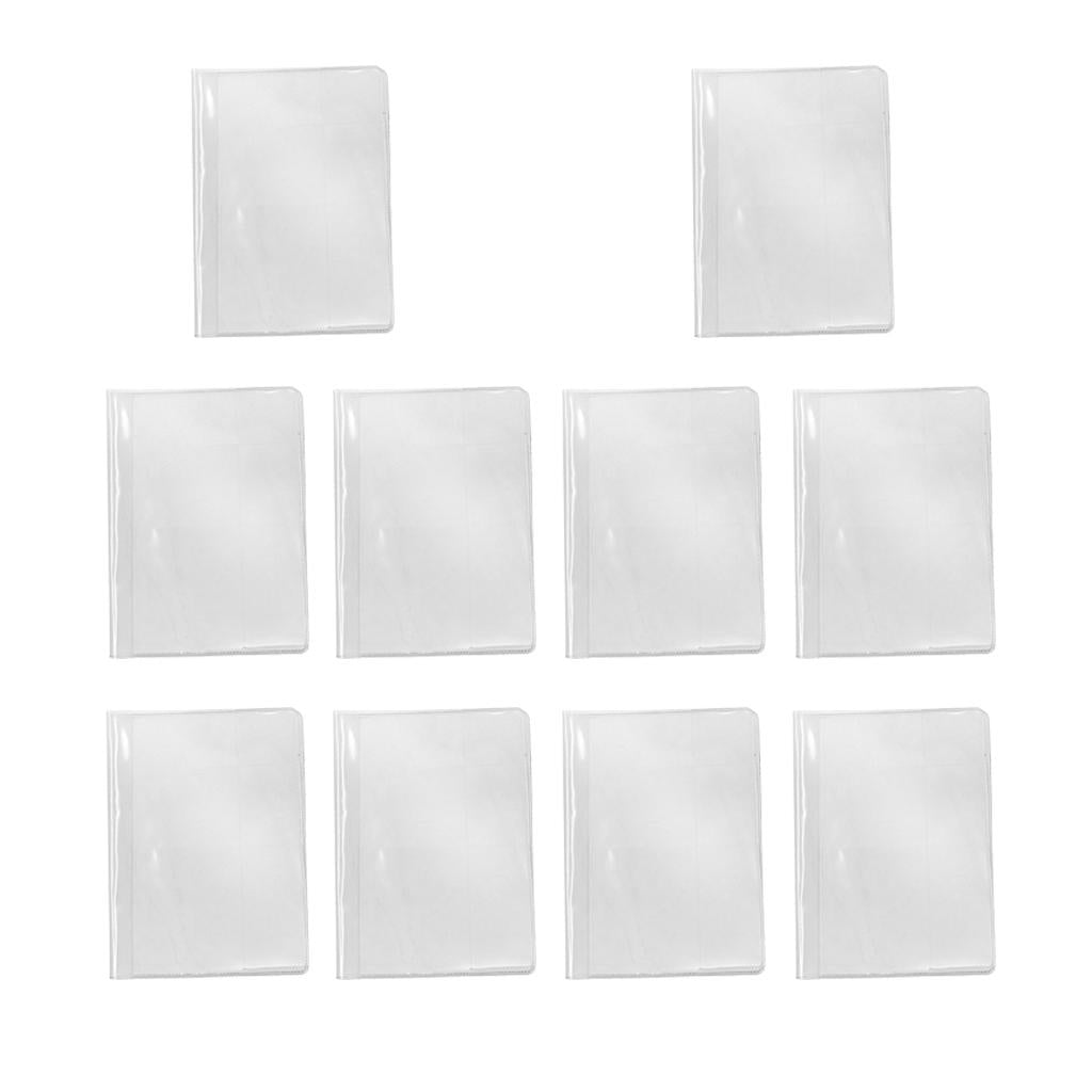 10Pieces Waterproof Passport Cover Clear Plastic ID Card Protector Case