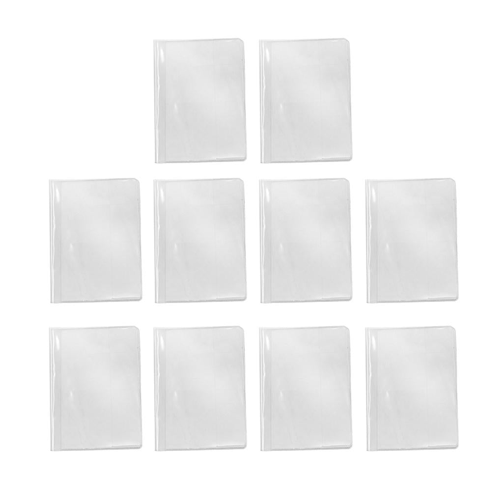 10Pieces Waterproof Passport Cover Clear Plastic ID Card Protector Case