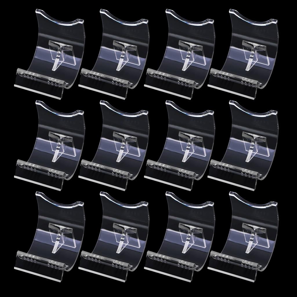 12PC Lighter Display Stand Clear Acrylic Easel Holder Rack for Lighter