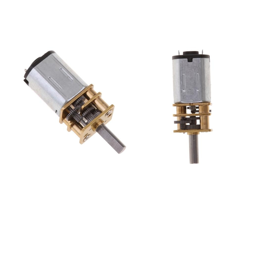 2Pc DC 6V High Torque Gear Motor Mini Electrical Speed Reduction Motor 39rpm