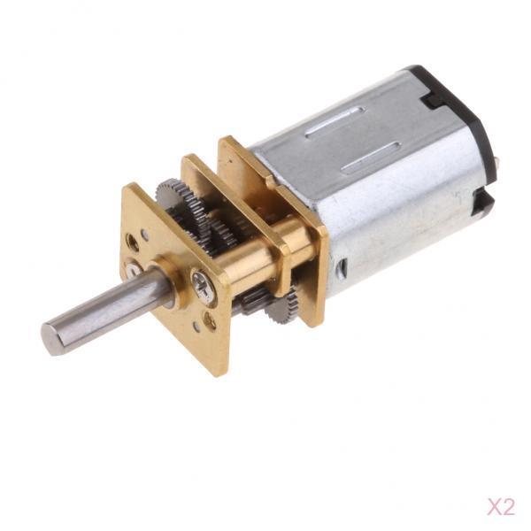 2Pc DC 6V High Torque Gear Motor Mini Electrical Speed Reduction Motor 39rpm
