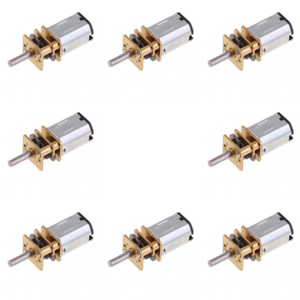 8Pcs N20 DC 6V High Torque Gear Motor Mini Electrical Speed Reduction Motor