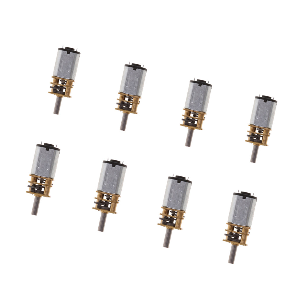 8Pcs N20 DC 6V High Torque Gear Motor Mini Electrical Speed Reduction Motor