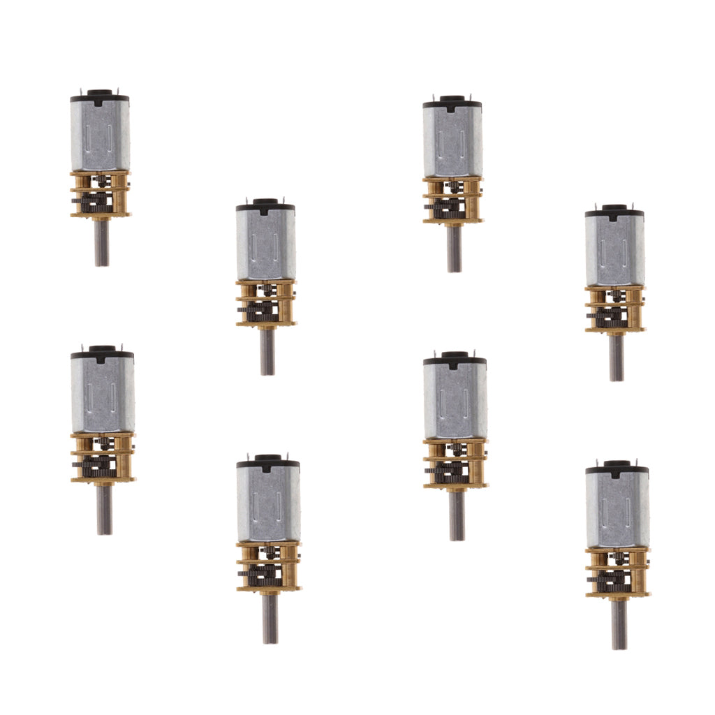 8Pcs N20 DC 6V High Torque Gear Motor Mini Electrical Speed Reduction Motor