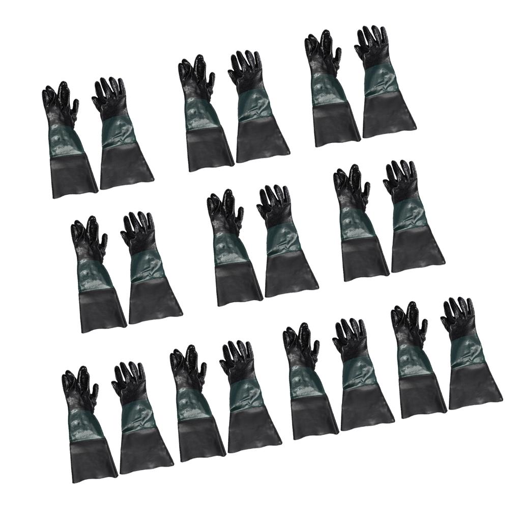 10 Pairs 60cm Replacement Labour Protection Gloves For Sand Blasting