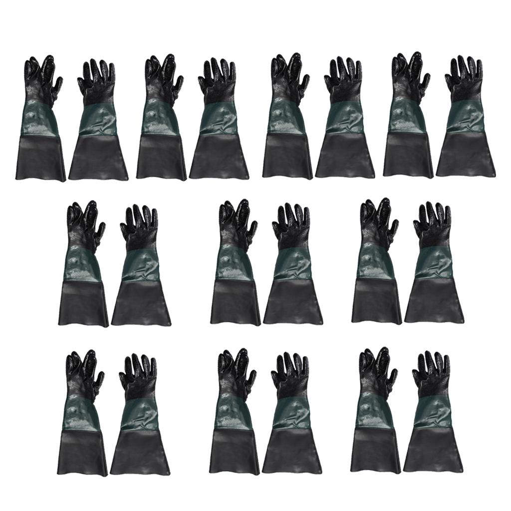 10 Pairs 60cm Replacement Labour Protection Gloves For Sand Blasting