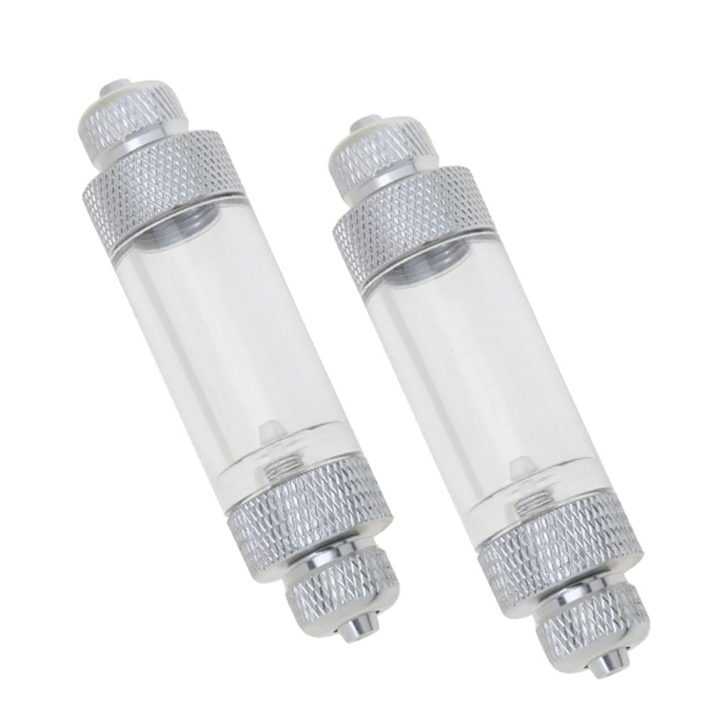 2xAluminium Aquarium Inline CO2 Bubble Counter with check valve 2 Head