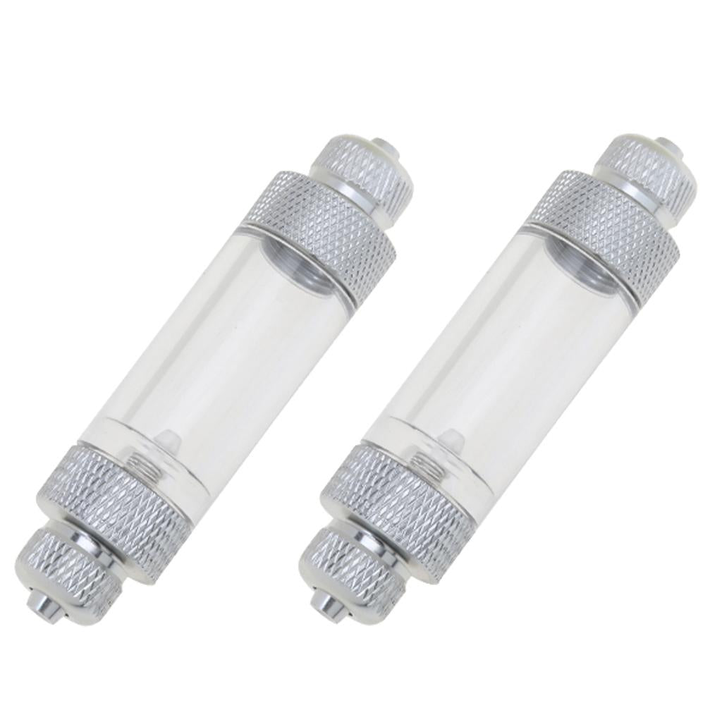 2xAluminium Aquarium Inline CO2 Bubble Counter with check valve 2 Head