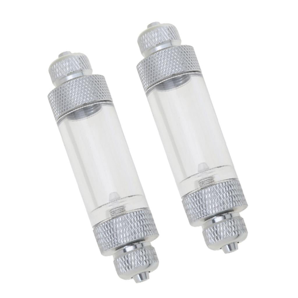 2xAluminium Aquarium Inline CO2 Bubble Counter with check valve 2 Head