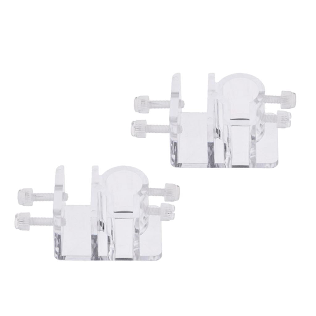 2x Acrylic Aquarium Fish Tank Water Pipe Hose Fixing Clip Tube Holder Clamp