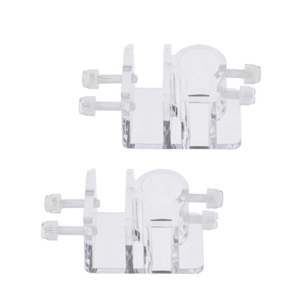 2x Acrylic Aquarium Fish Tank Water Pipe Hose Fixing Clip Tube Holder Clamp