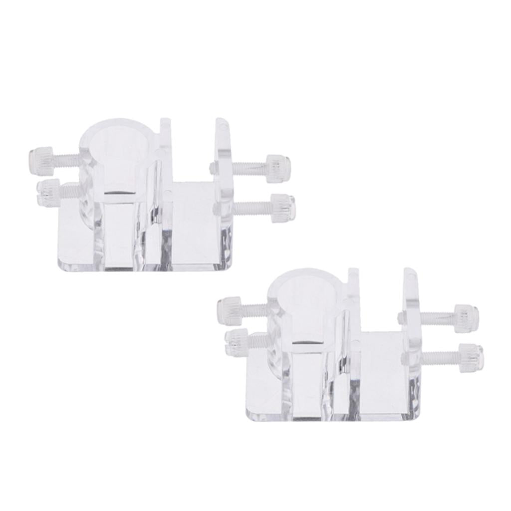 2x Acrylic Aquarium Fish Tank Water Pipe Hose Fixing Clip Tube Holder Clamp