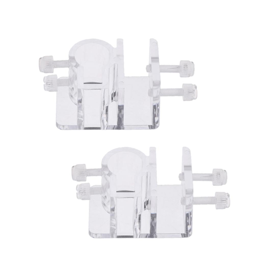 2x Acrylic Aquarium Fish Tank Water Pipe Hose Fixing Clip Tube Holder Clamp