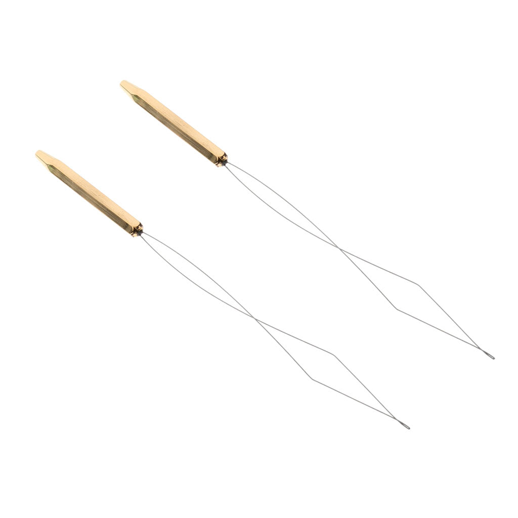 2 Pieces Fly Tying Bobbin Threader Half Hitch Tool Fly Fishing Tying Thread