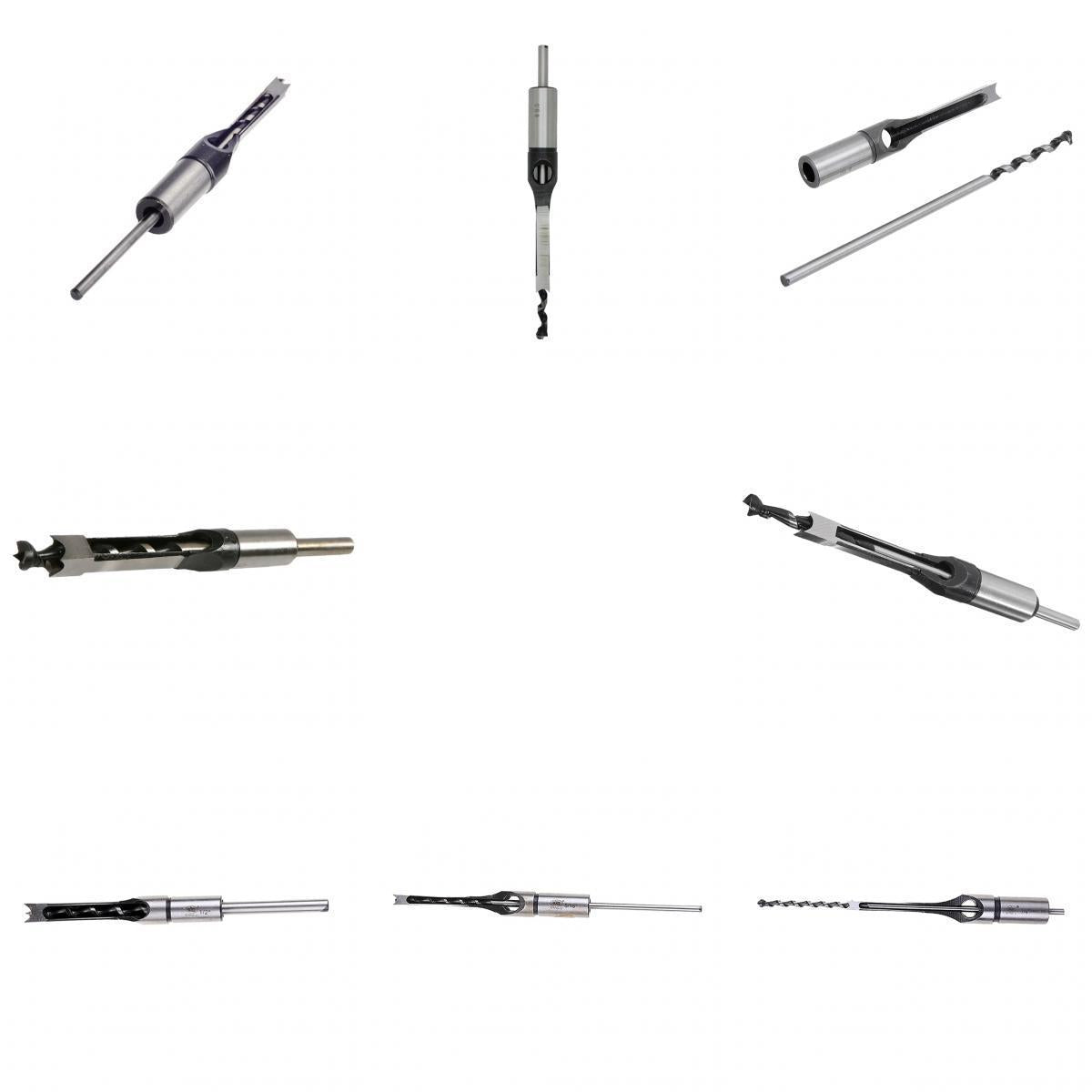 8 Set Square Drill Bit Mortising Chisel Woodworking Tool 6.35-16mm
