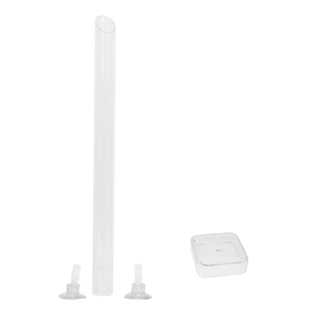 Aquarium Fish Tank Shrimp Feeding Food Dish Tray Feeder With 27cm Tube
