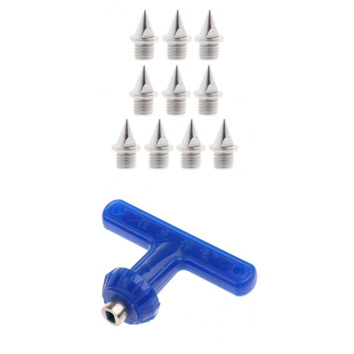 10pcs Steel Replacement Track and Cross Country Spikes with T Handle Wrench