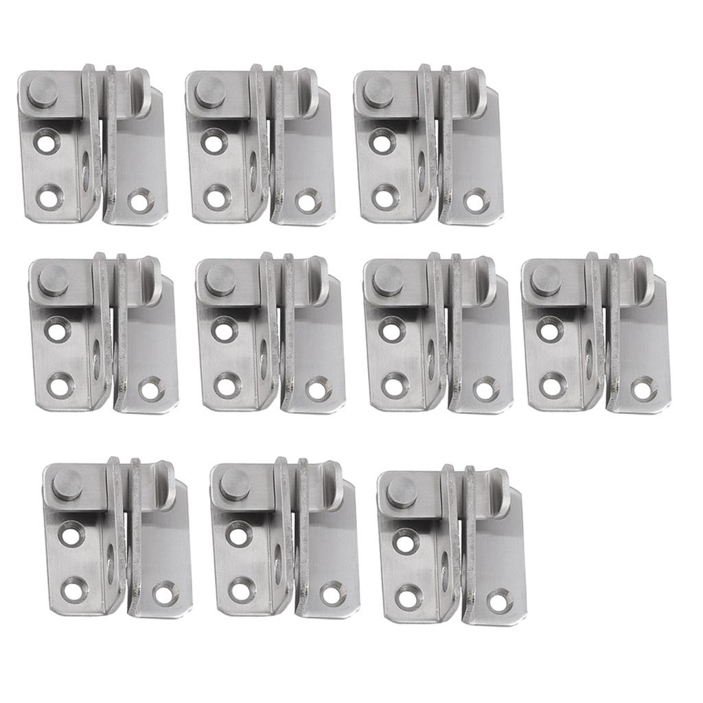 10x Stainless Steel Hasp Cabinet Door Latch Security Lock Hardware Left open