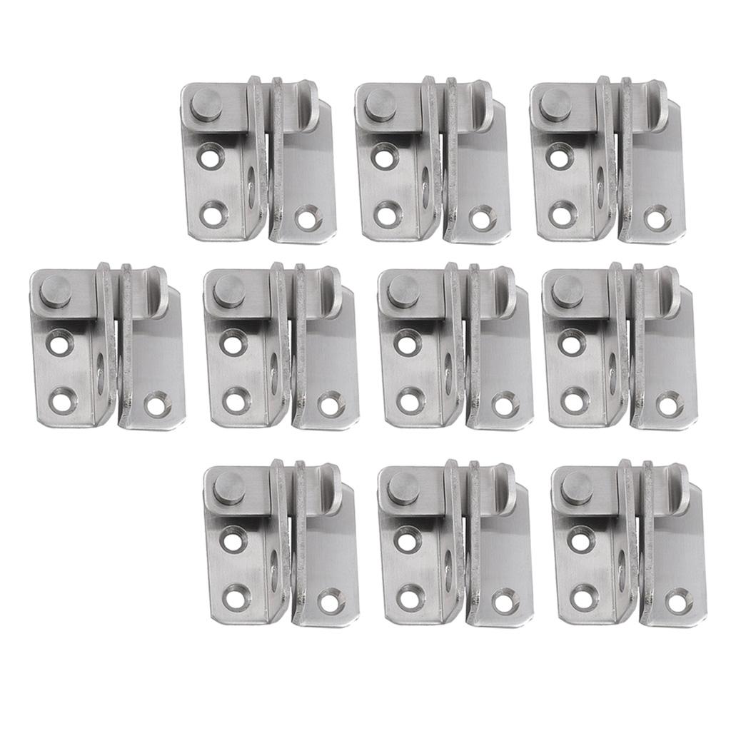 10x Stainless Steel Hasp Cabinet Door Latch Security Lock Hardware Left open