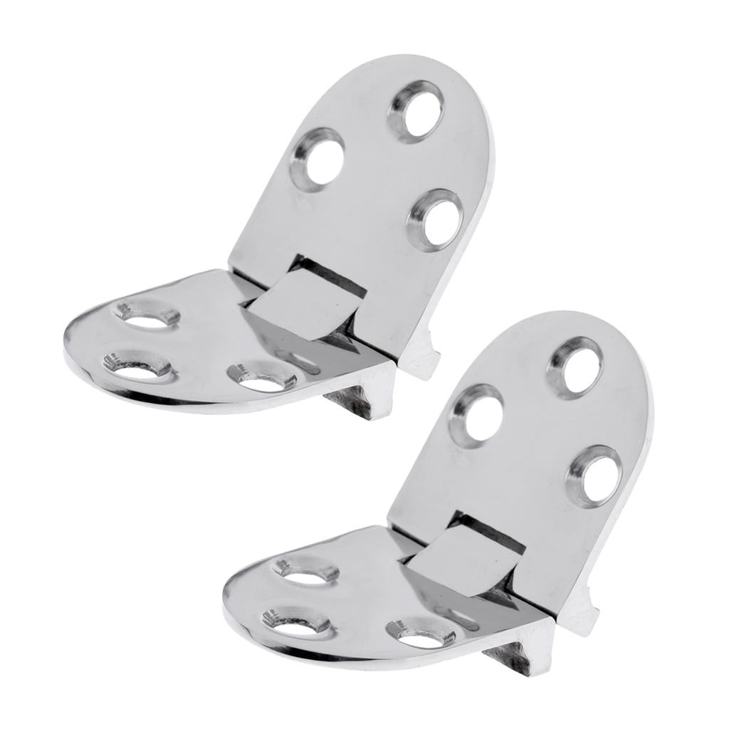 2pcs 316 Stainless Steel Flush Strap Hinge Door Hinge for Marine Boat Yacht