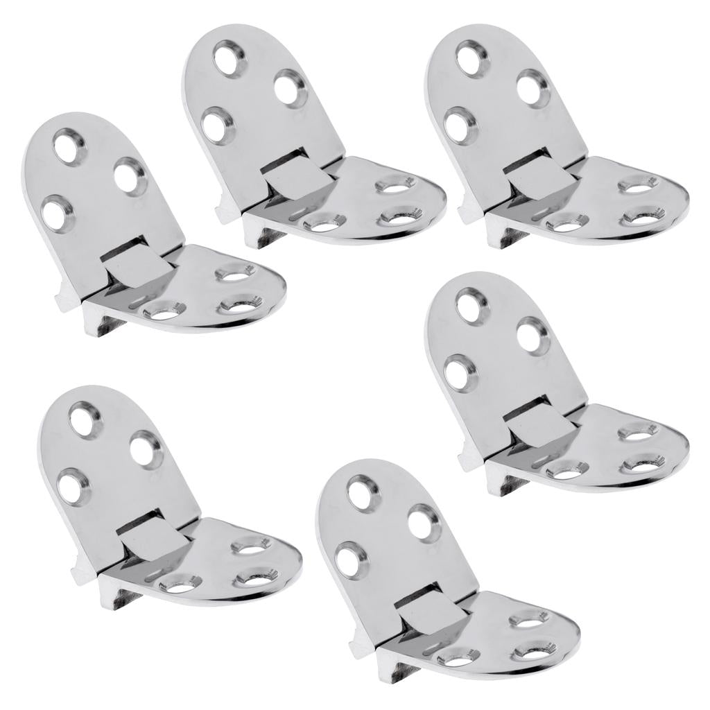 6pcs 316 Stainless Steel Flush Strap Hinge Door Hinge for Marine Boat Yacht