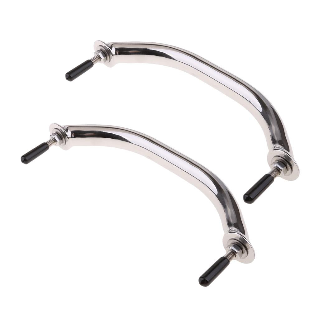 2x316 Stainless Steel Durable Polished 9'' Marine Boat Grab Handle Handrail