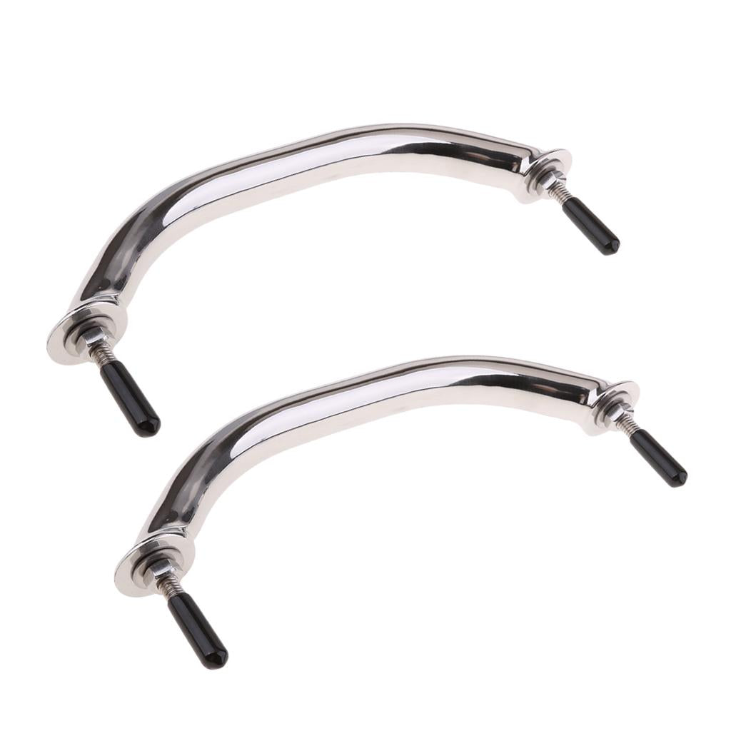 2x316 Stainless Steel Durable Polished 9'' Marine Boat Grab Handle Handrail