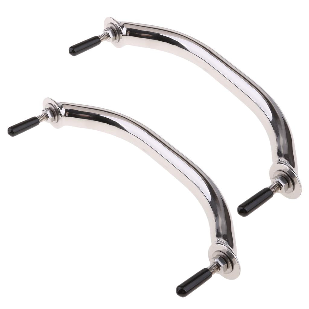 2x316 Stainless Steel Durable Polished 9'' Marine Boat Grab Handle Handrail