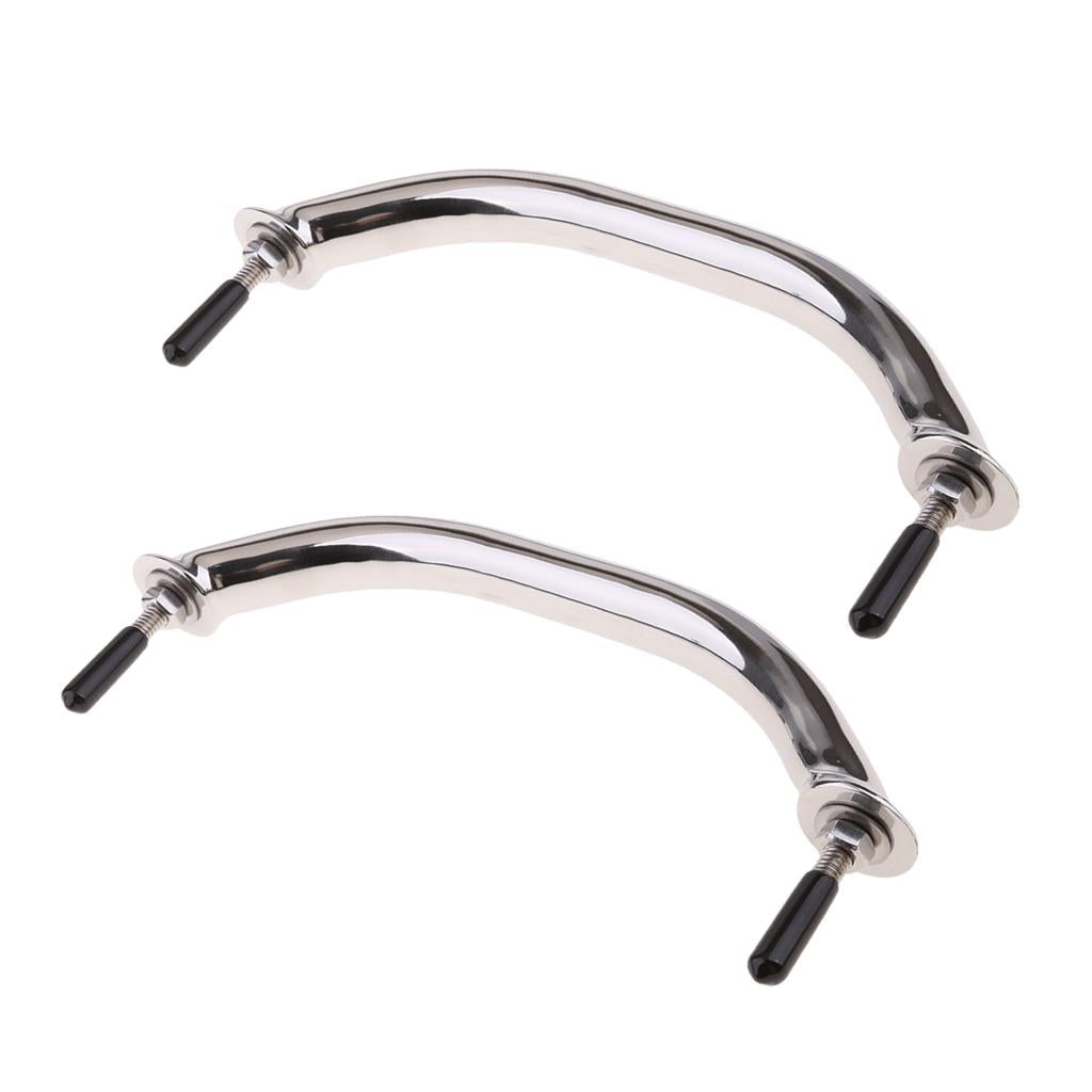 2x316 Stainless Steel Durable Polished 9'' Marine Boat Grab Handle Handrail