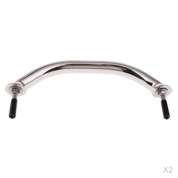 2x316 Stainless Steel Durable Polished 9'' Marine Boat Grab Handle Handrail