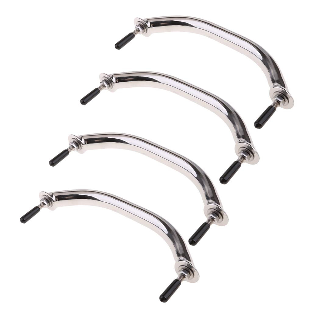 4x316 Stainless Steel Durable Polished 9'' Marine Boat Grab Handle Handrail