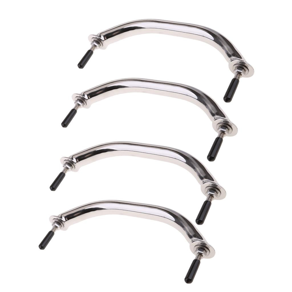4x316 Stainless Steel Durable Polished 9'' Marine Boat Grab Handle Handrail