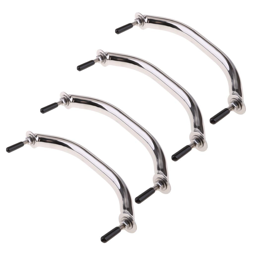 4x316 Stainless Steel Durable Polished 9'' Marine Boat Grab Handle Handrail