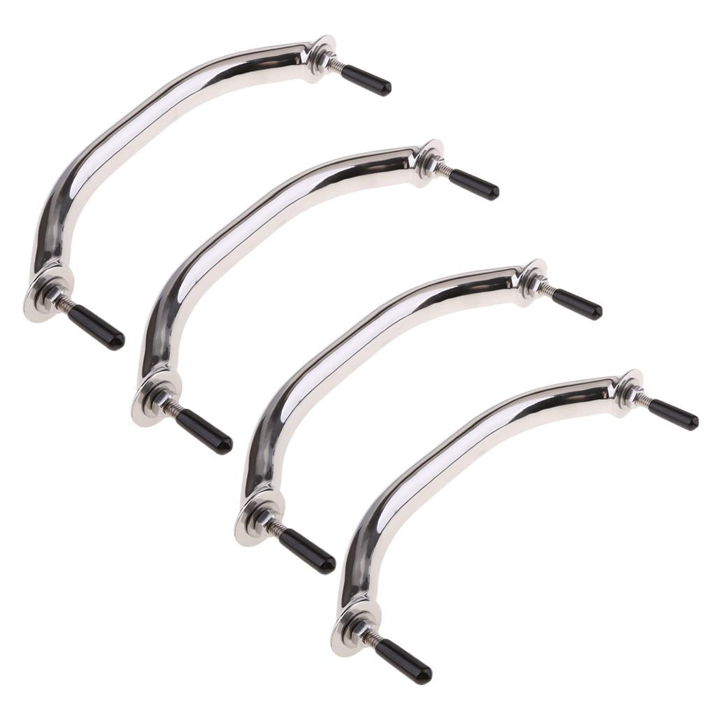 4x316 Stainless Steel Durable Polished 9'' Marine Boat Grab Handle Handrail