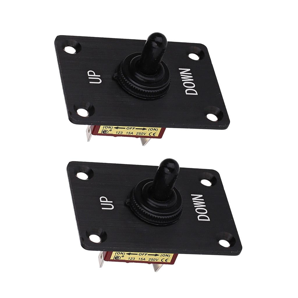 2pcs Boat 3 Pin Up Down On/Off/On Momentary Toggle Switch Panel 12V 15A