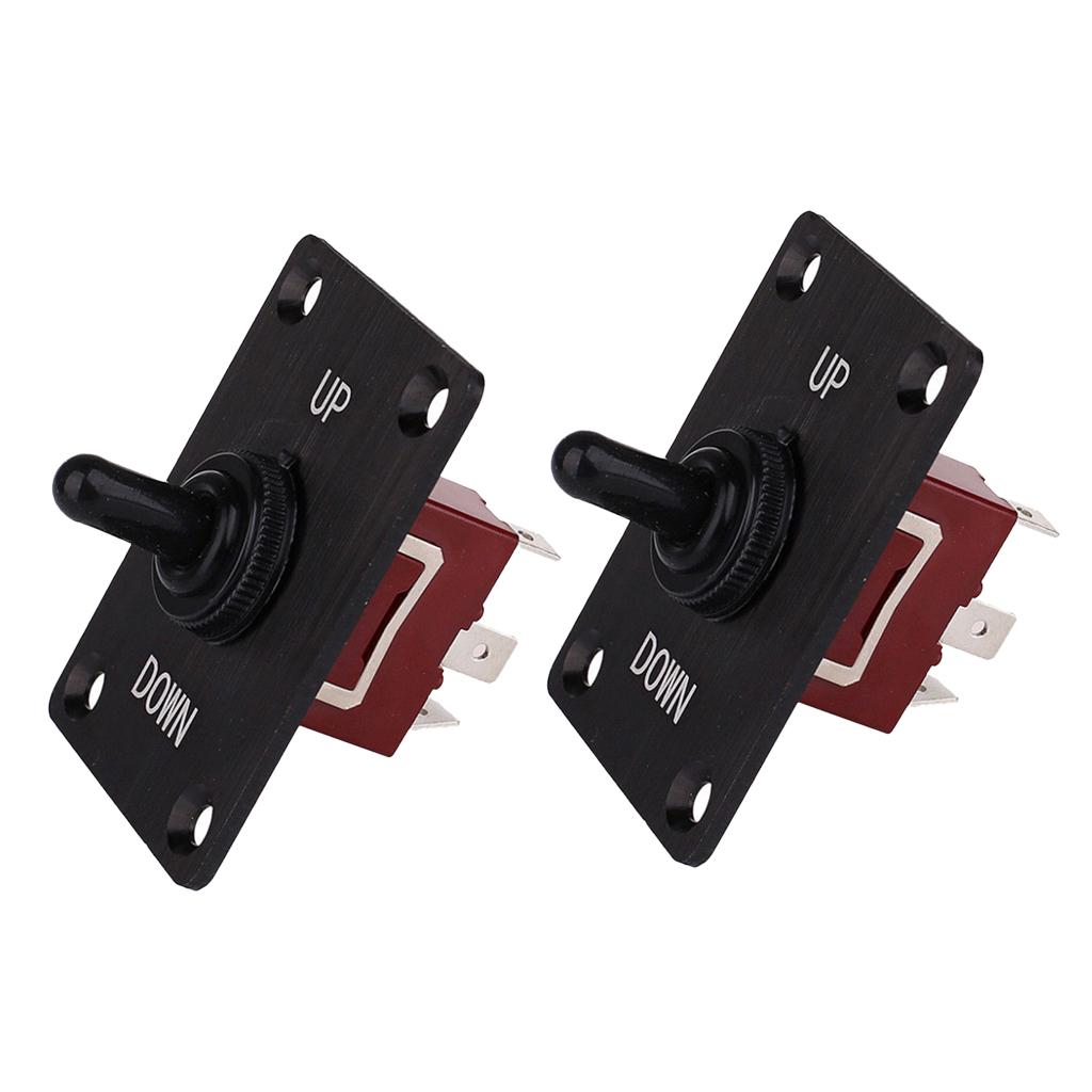 2pcs Boat 3 Pin Up Down On/Off/On Momentary Toggle Switch Panel 12V 15A