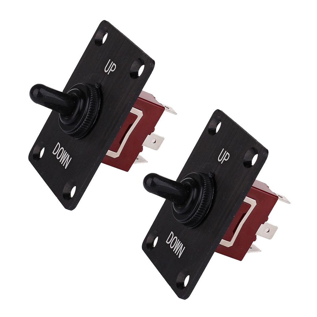 2pcs Boat 3 Pin Up Down On/Off/On Momentary Toggle Switch Panel 12V 15A