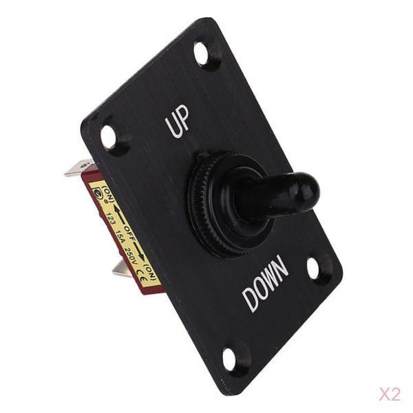 2pcs Boat 3 Pin Up Down On/Off/On Momentary Toggle Switch Panel 12V 15A