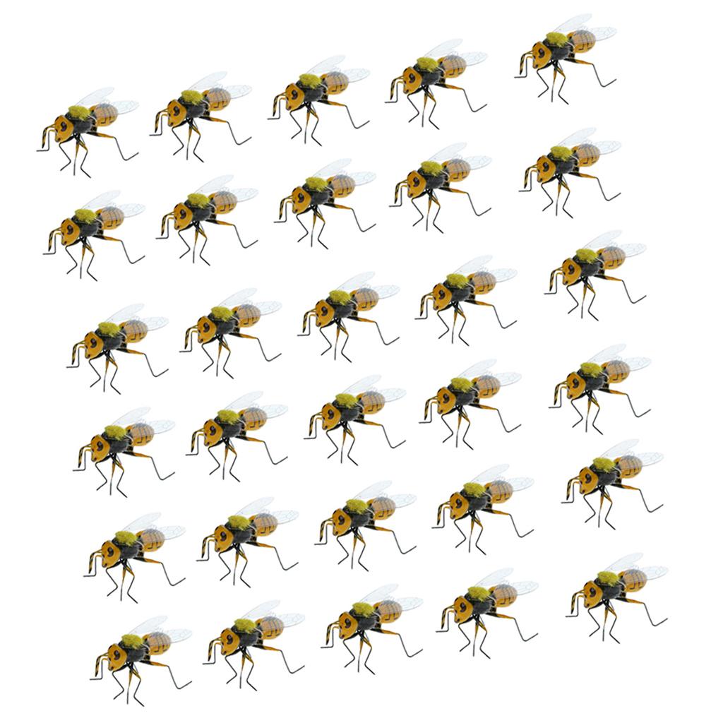 30 Pieces Realistic Bee Insect Pot Hangers Fridge Magnet Home Garden Decor