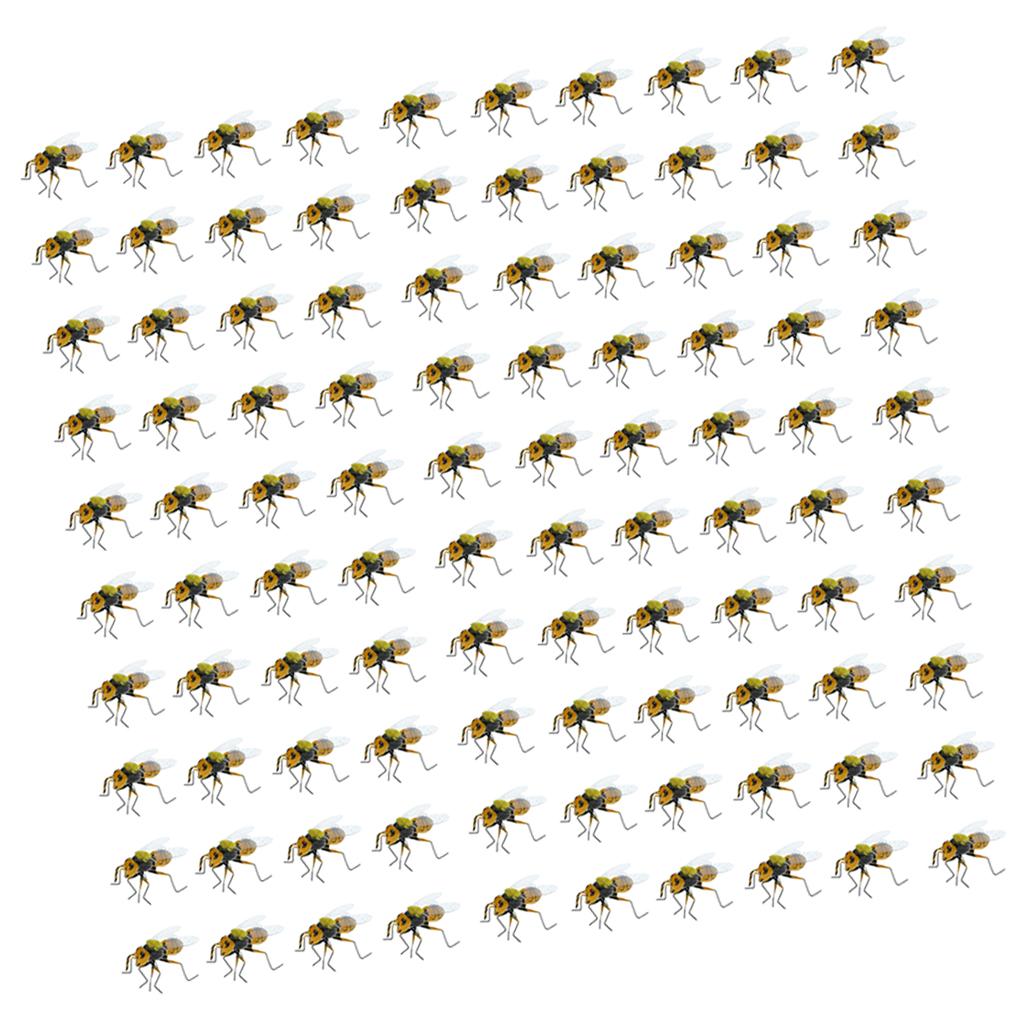 100 Pieces Realistic Bee Insect Pot Hangers Fridge Magnet Home Garden Decor