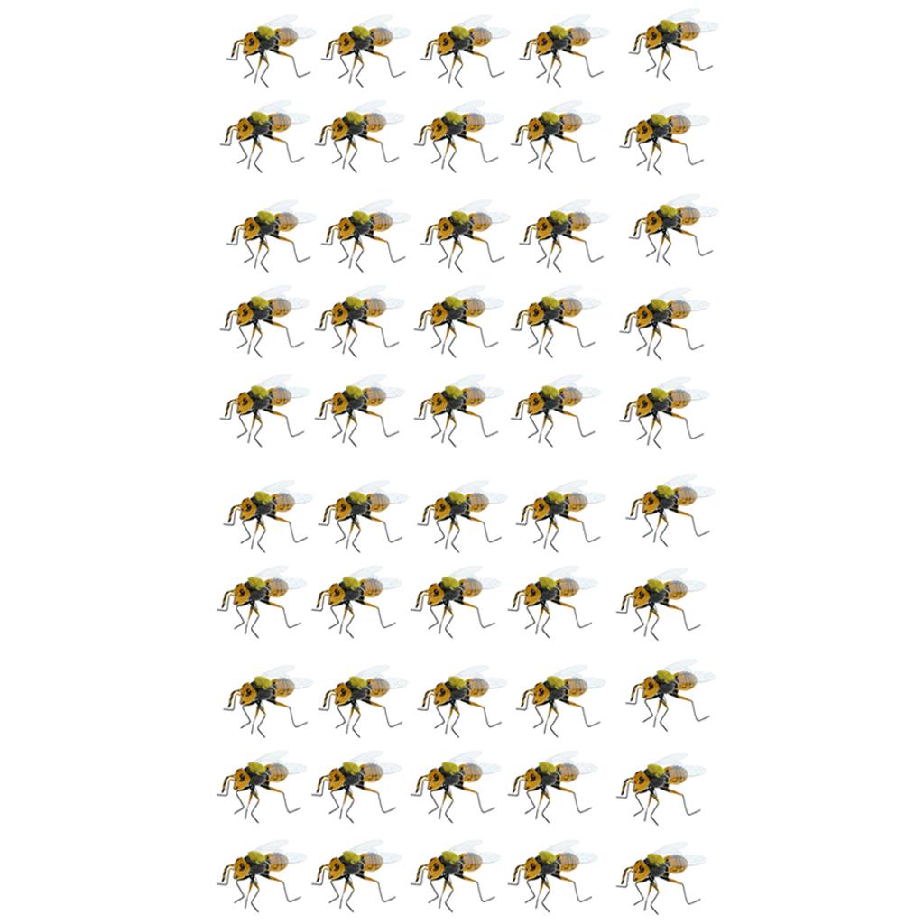 50 Pieces Realistic Bee Insect Pot Hangers Fridge Magnet Home Garden Decor