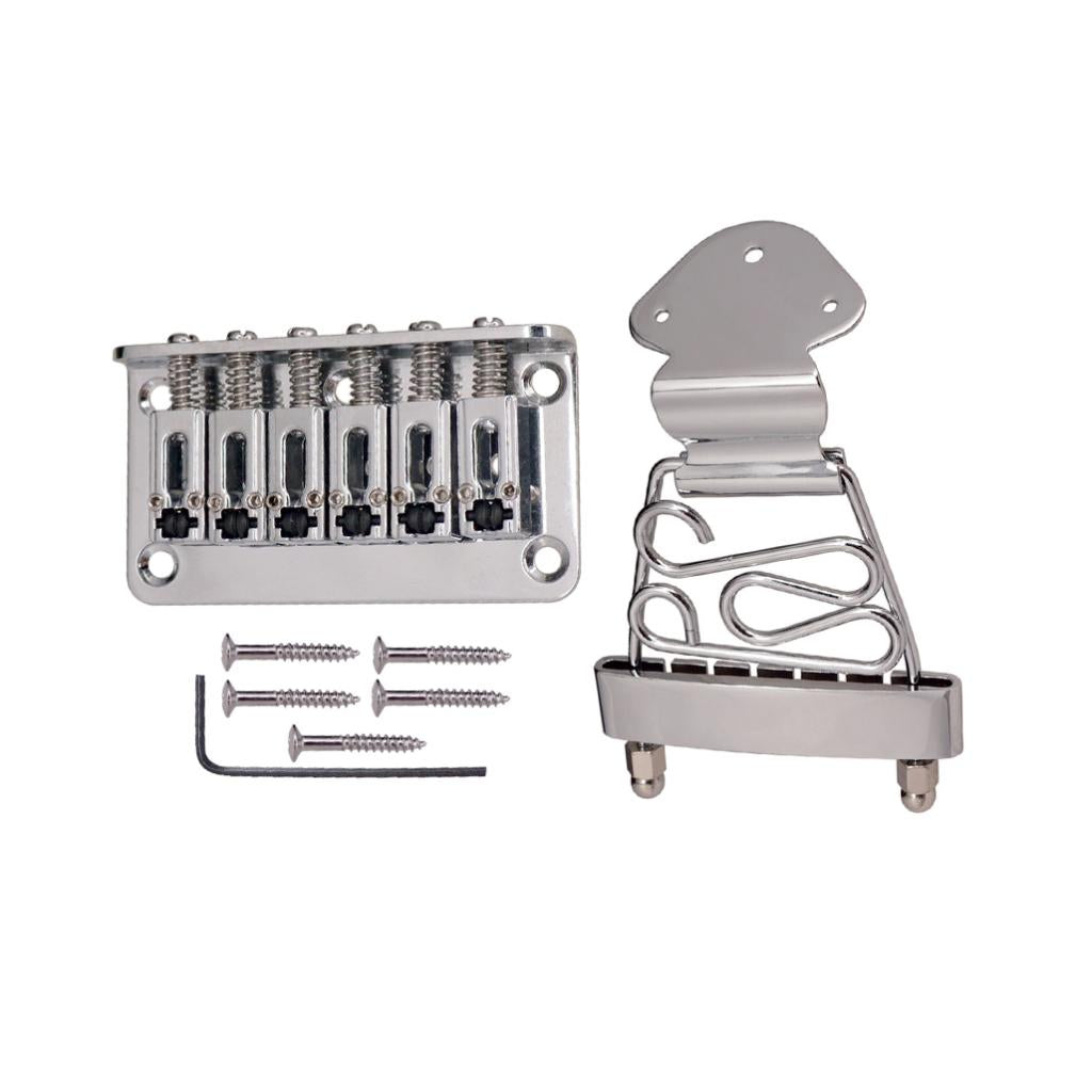 1Set Trapeze Tailpiece Bridge&6 String Guitar Bridge for Archtop Jazz Guitar