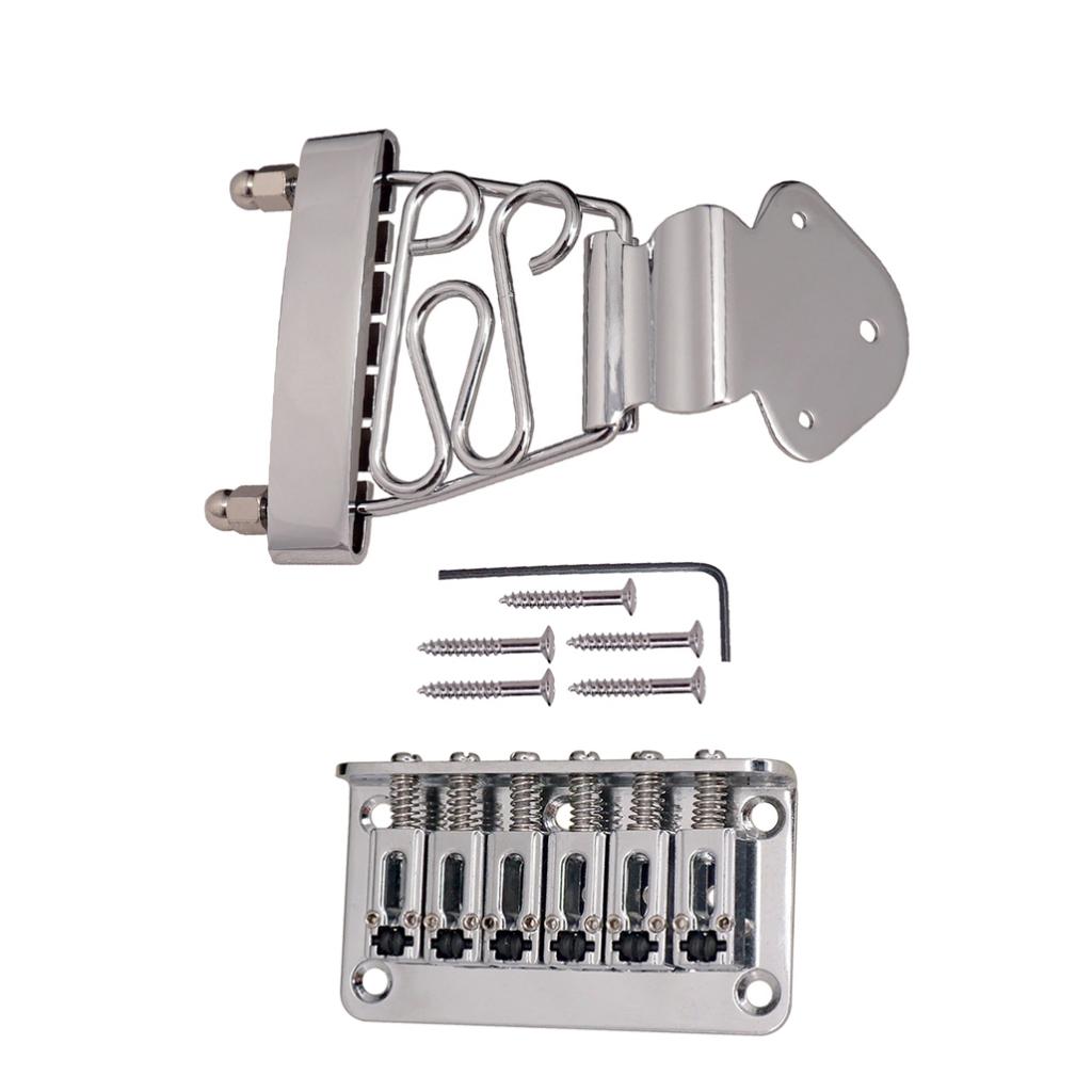 1Set Trapeze Tailpiece Bridge&6 String Guitar Bridge for Archtop Jazz Guitar